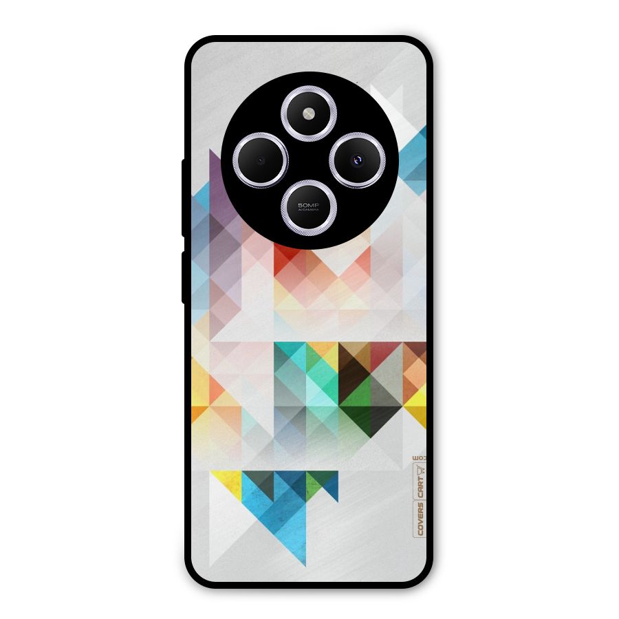 Colorful Geometric Art Metal Back Case for Poco M7