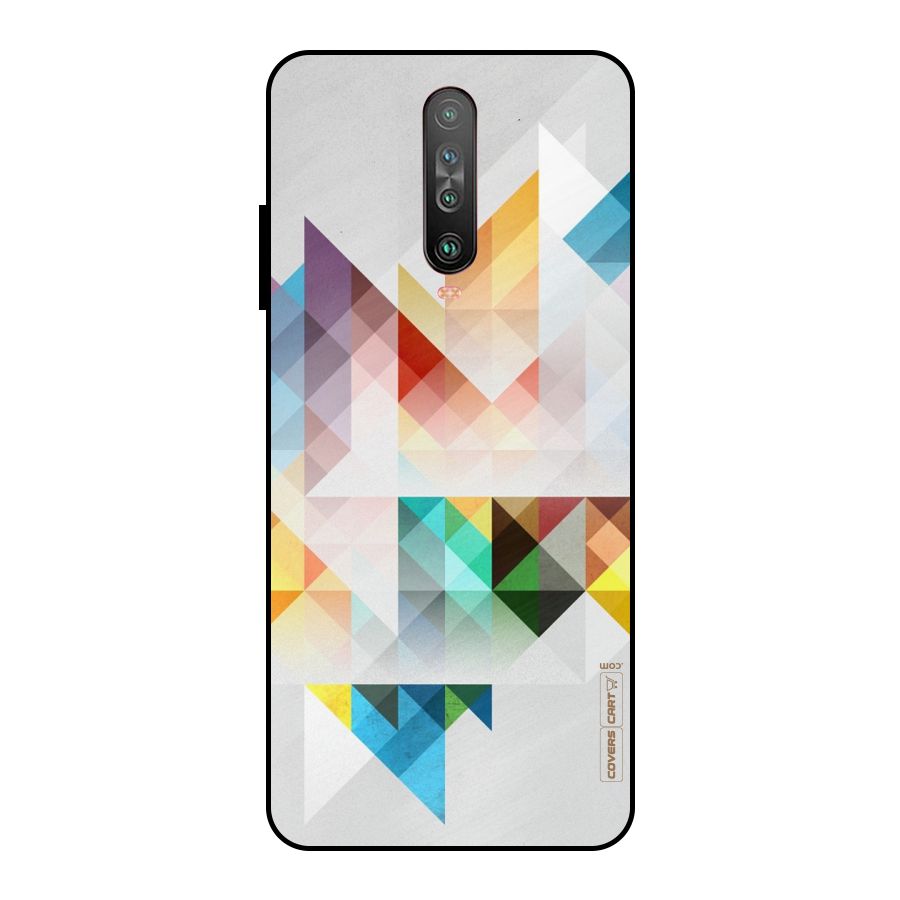 Colorful Geometric Art Metal Back Case for Poco X2