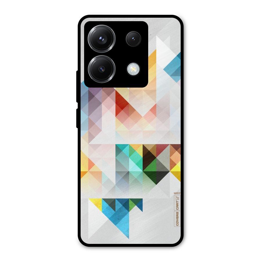 Colorful Geometric Art Metal Back Case for Poco X6