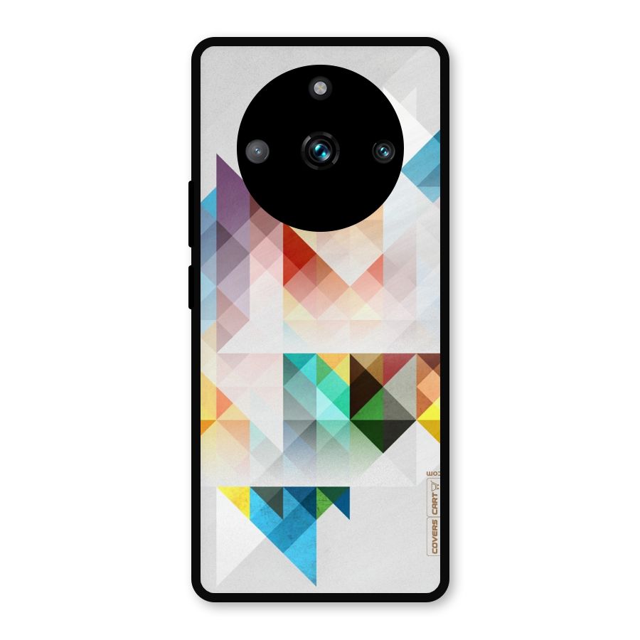 Colorful Geometric Art Metal Back Case for Realme 11 Pro Plus