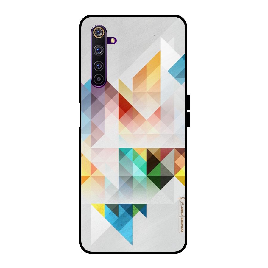 Colorful Geometric Art Metal Back Case for Realme 6 Pro