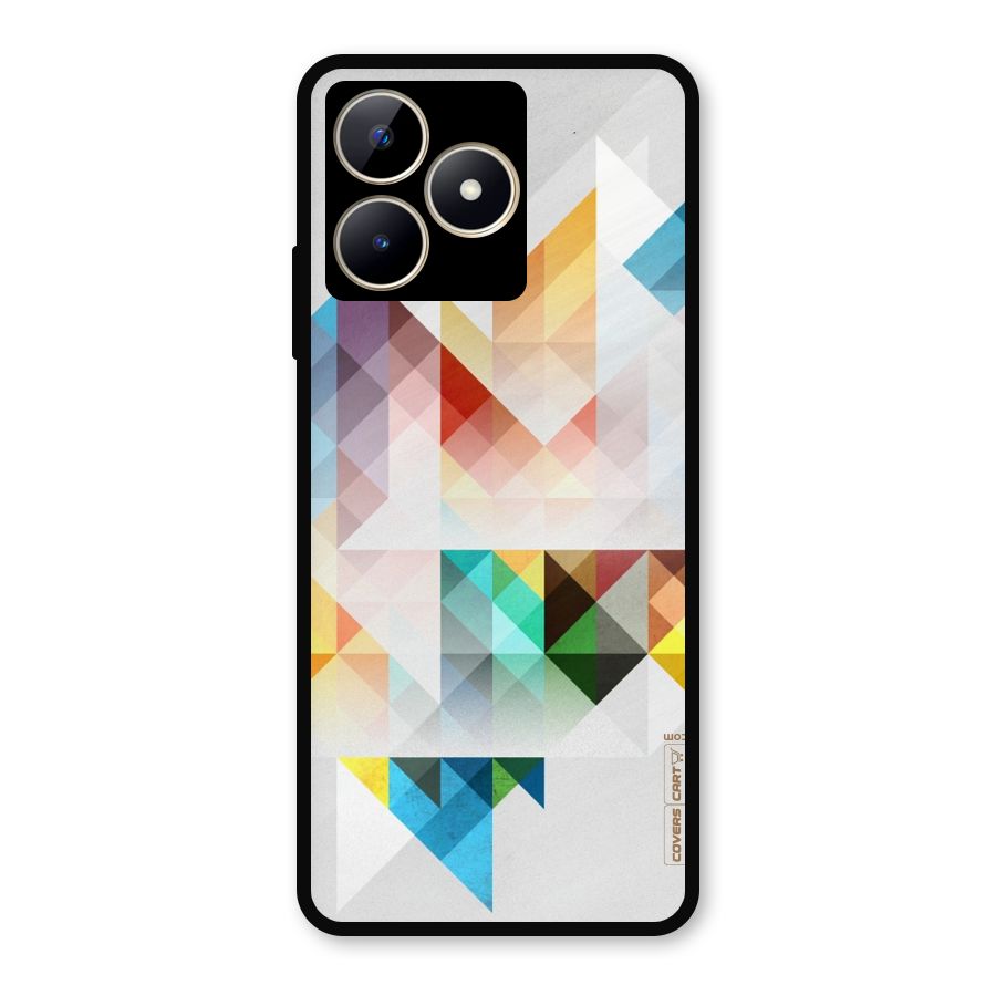 Colorful Geometric Art Metal Back Case for Realme C53