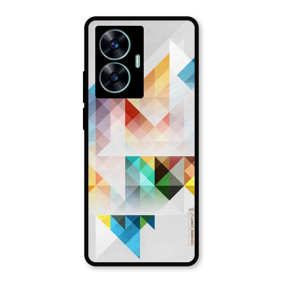 Colorful Geometric Art Metal Back Case for Realme C55