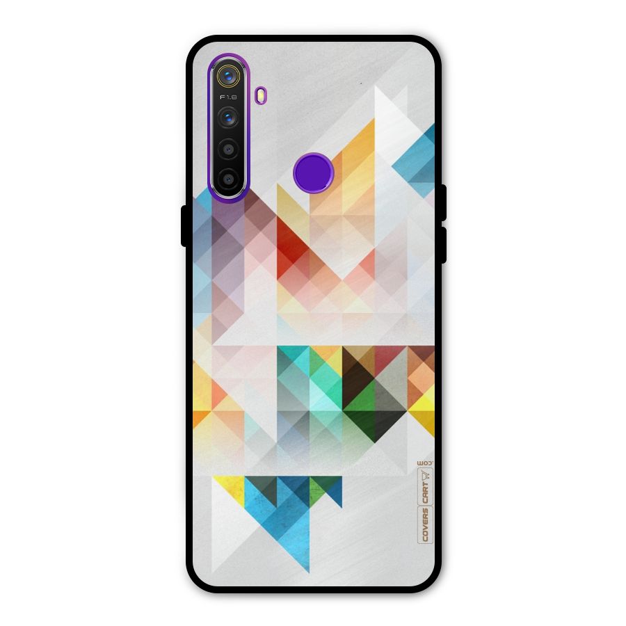 Colorful Geometric Art Metal Back Case for Realme Narzo 10