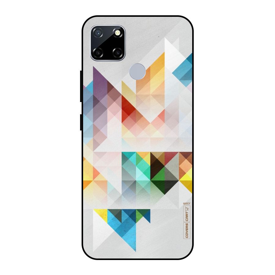 Colorful Geometric Art Metal Back Case for Realme Narzo 20