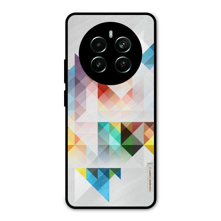Colorful Geometric Art Metal Back Case for Realme Narzo 70 Pro