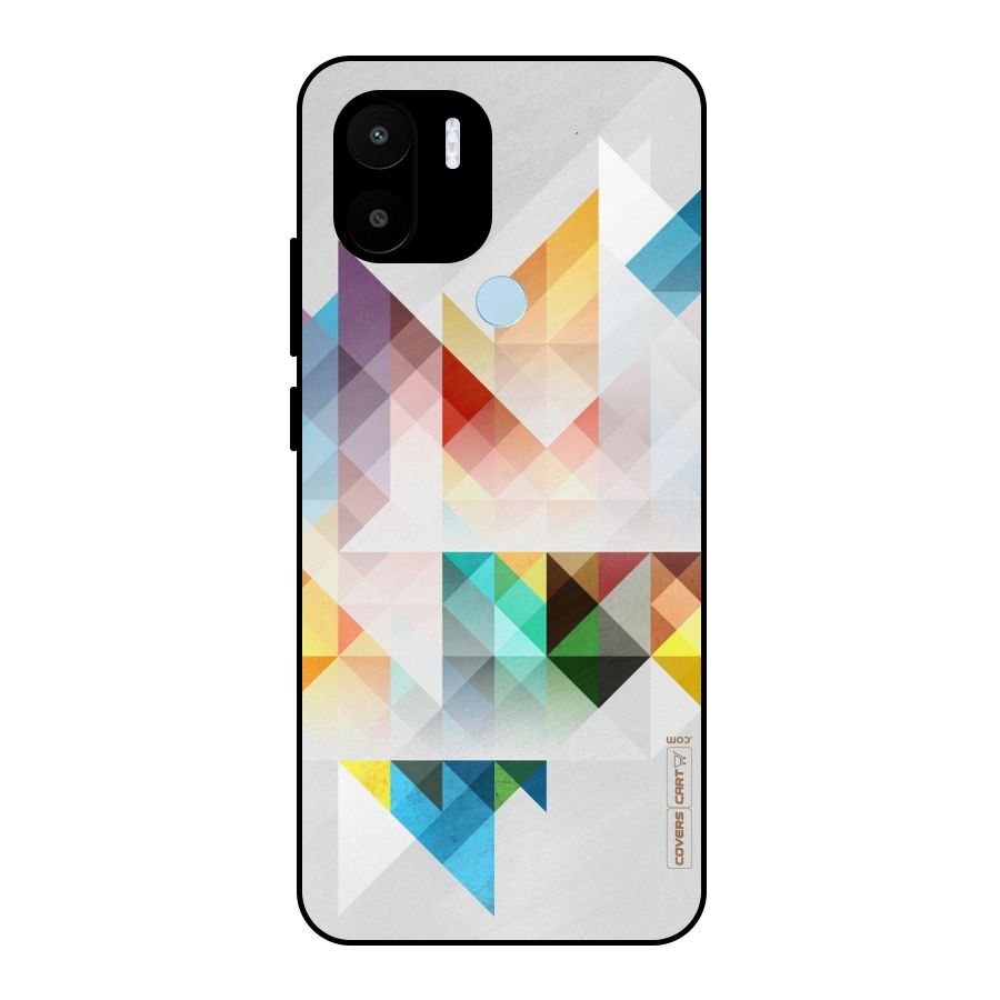 Colorful Geometric Art Metal Back Case for Redmi A2+