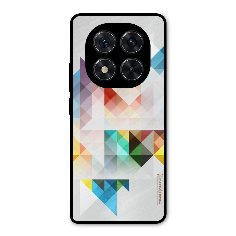 Colorful Geometric Art Metal Back Case for Redmi Note 14 Pro 5G