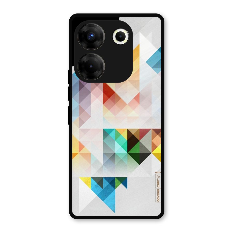 Colorful Geometric Art Metal Back Case for Tecno Camon 20