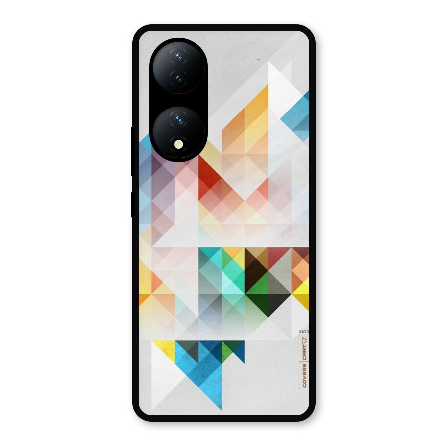 Colorful Geometric Art Metal Back Case for Vivo T2