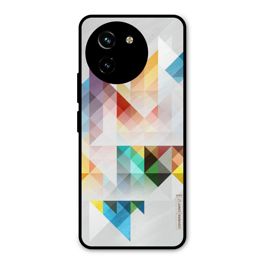 Colorful Geometric Art Metal Back Case for Vivo T3x