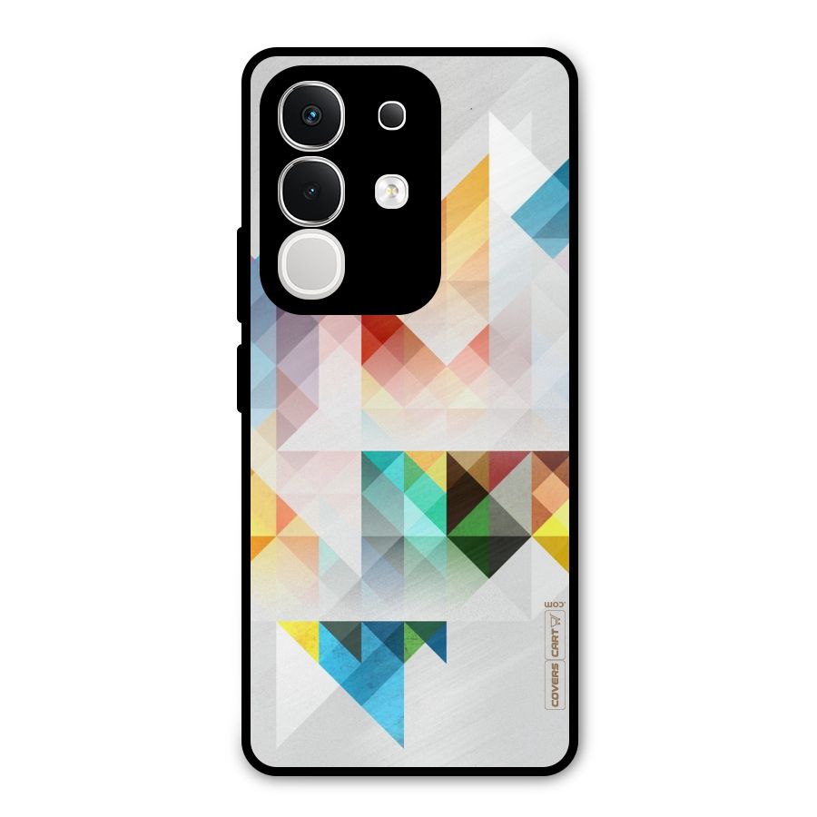 Colorful Geometric Art Metal Back Case for Vivo T4x