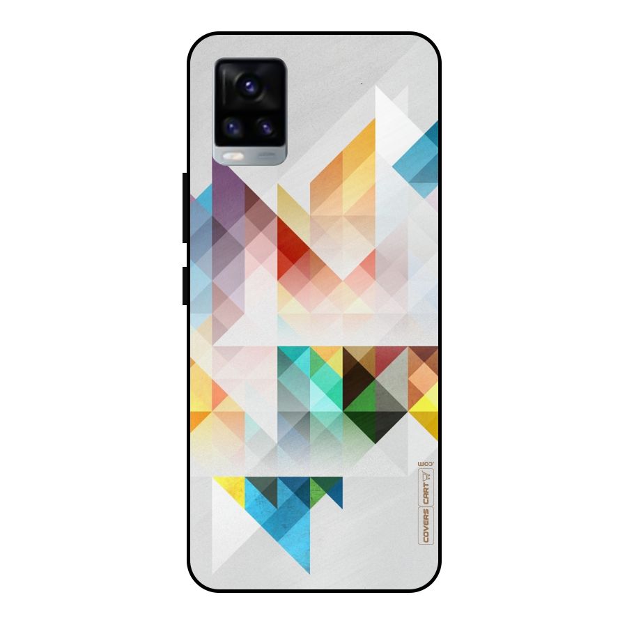 Colorful Geometric Art Metal Back Case for Vivo V20 2021