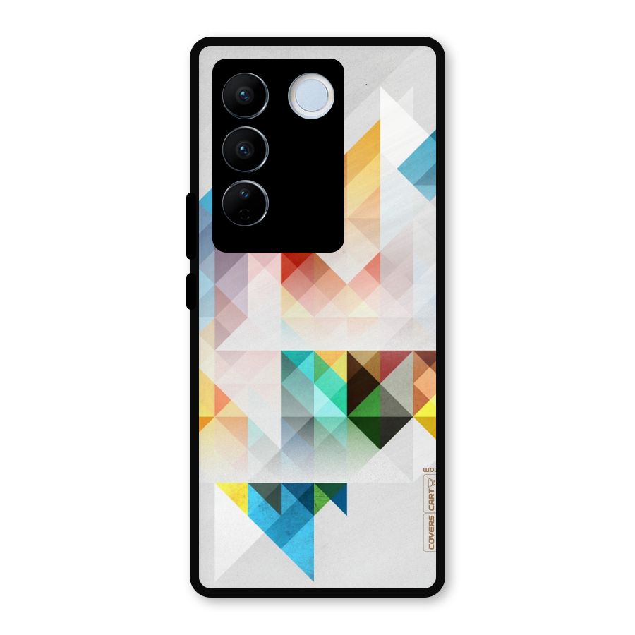 Colorful Geometric Art Metal Back Case for Vivo V27
