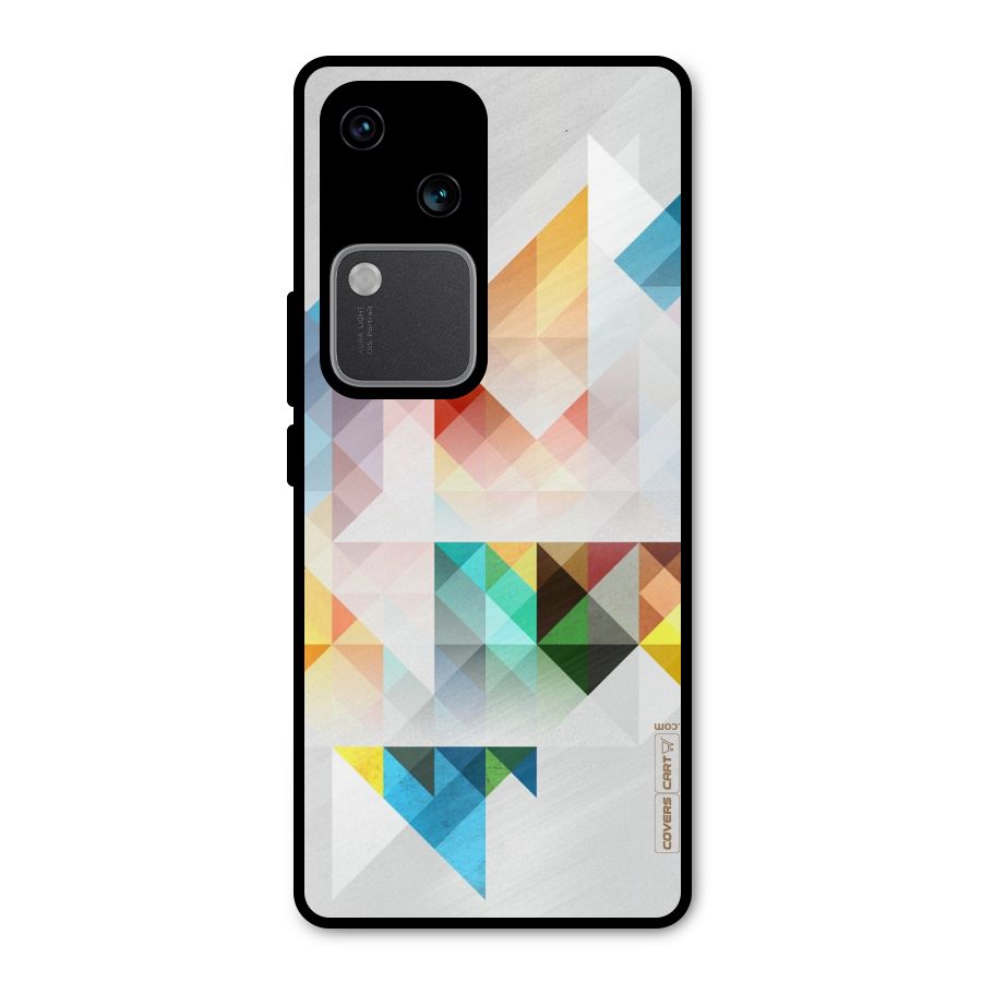 Colorful Geometric Art Metal Back Case for Vivo V30