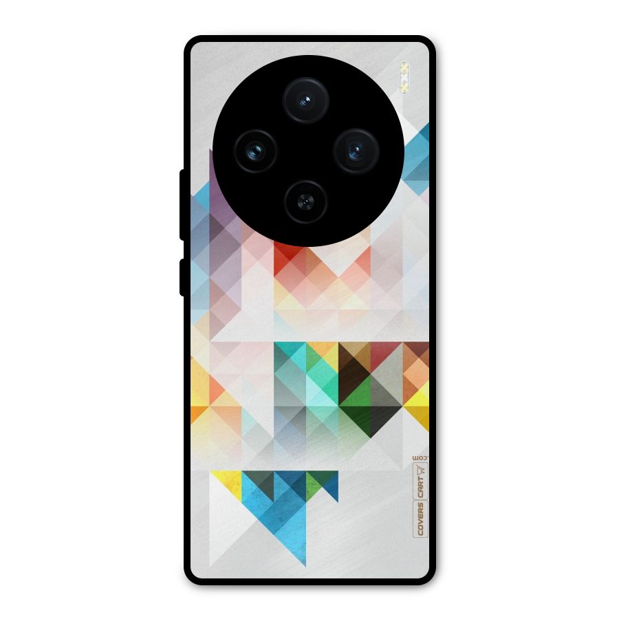 Colorful Geometric Art Metal Back Case for Vivo X100