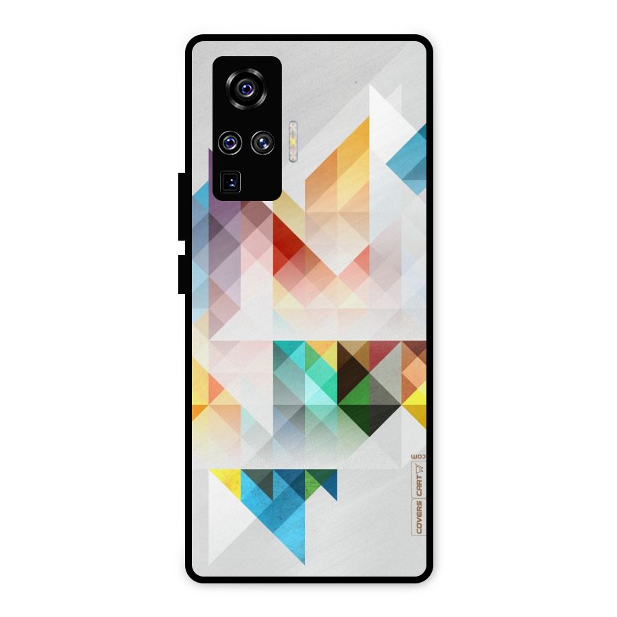 Colorful Geometric Art Metal Back Case for Vivo X50 Pro