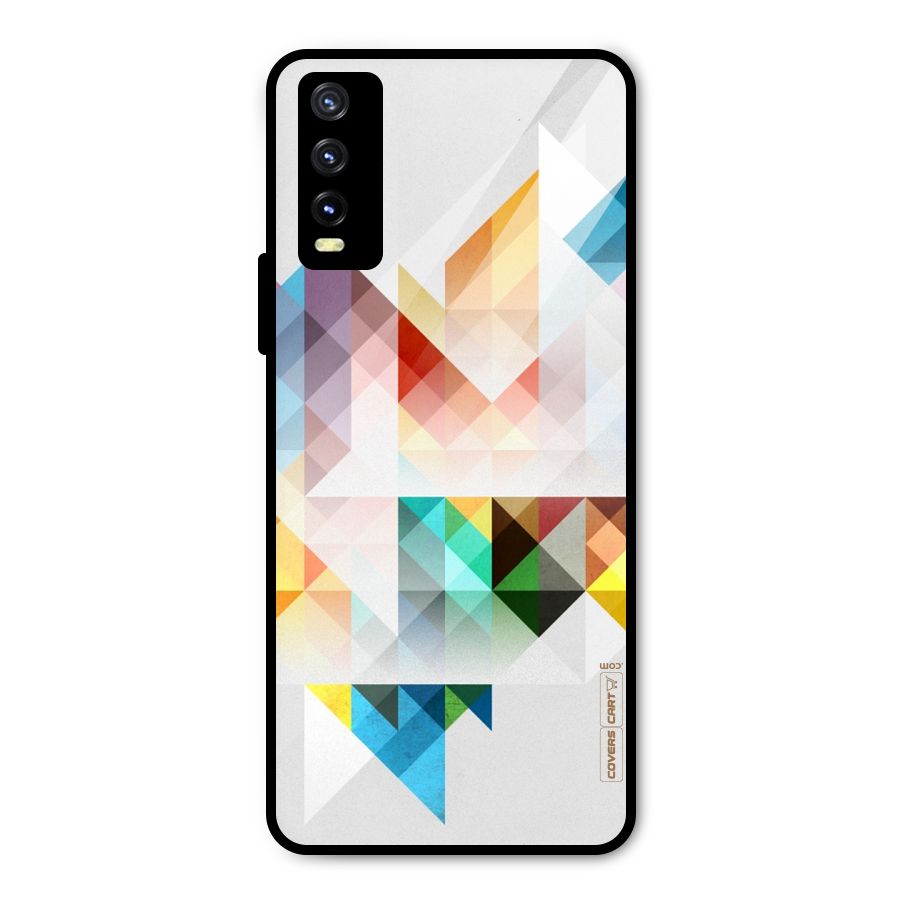Colorful Geometric Art Metal Back Case for Vivo Y20g