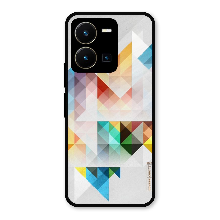 Colorful Geometric Art Metal Back Case for Vivo Y35