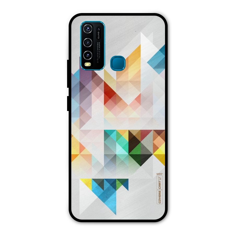Colorful Geometric Art Metal Back Case for Vivo Y50