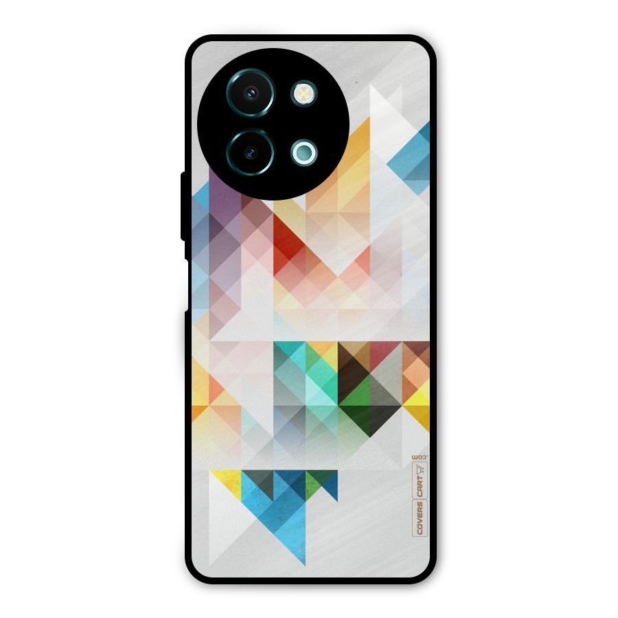 Colorful Geometric Art Metal Back Case for Vivo Y58