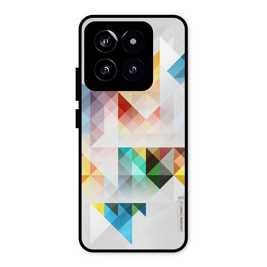 Colorful Geometric Art Metal Back Case for Xiaomi 14
