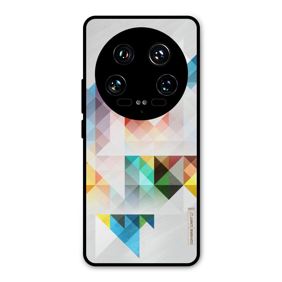 Colorful Geometric Art Metal Back Case for Xiaomi 14 Ultra
