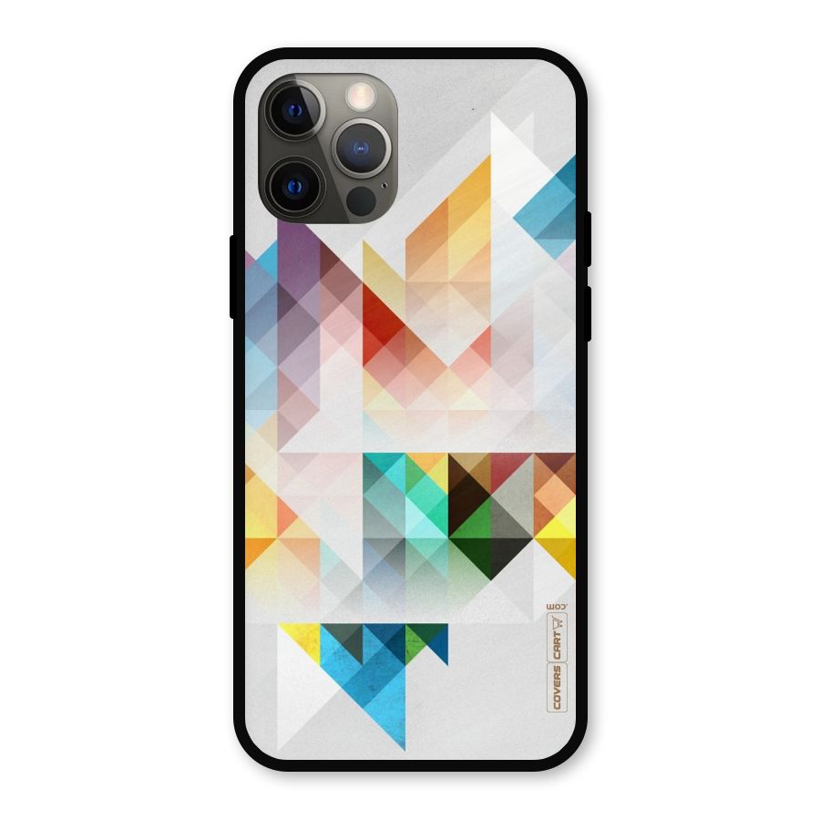 Colorful Geometric Art Metal Back Case for iPhone 12 Pro
