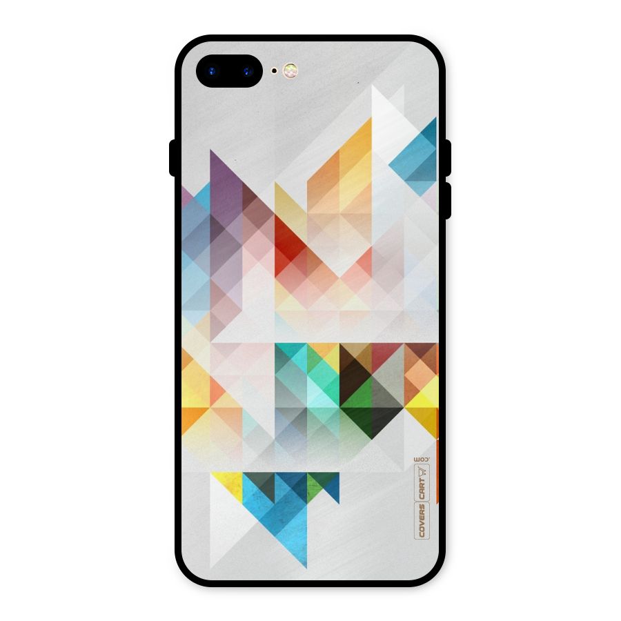 Colorful Geometric Art Metal Back Case for iPhone 8 Plus