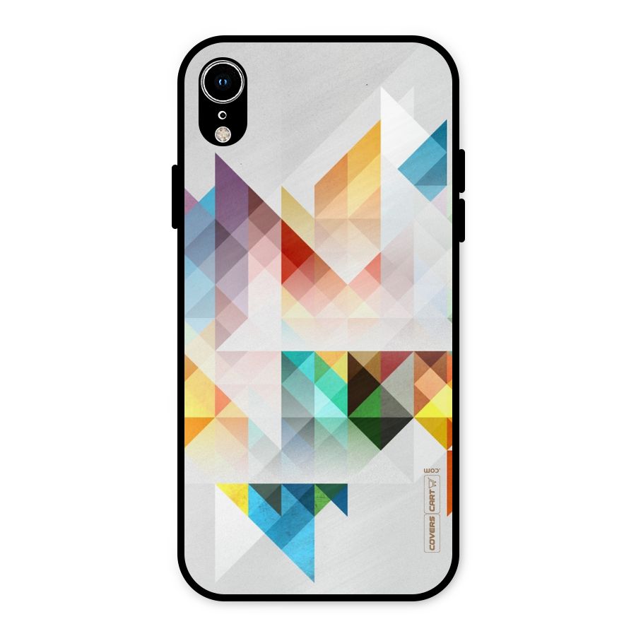 Colorful Geometric Art Metal Back Case for iPhone XR