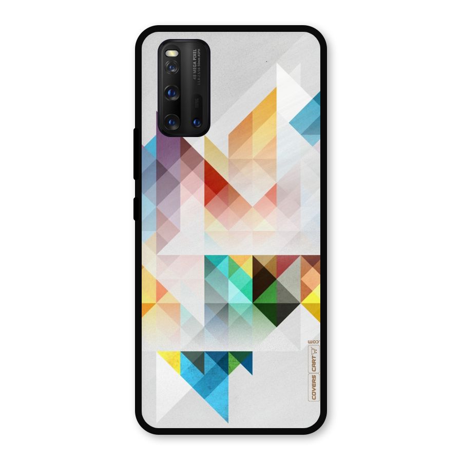 Colorful Geometric Art Metal Back Case for iQOO 3