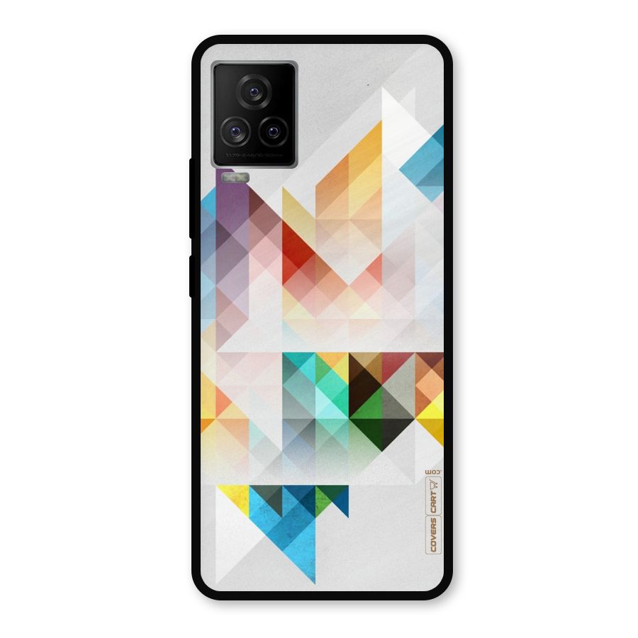 Colorful Geometric Art Metal Back Case for iQOO 7 Legend 5G