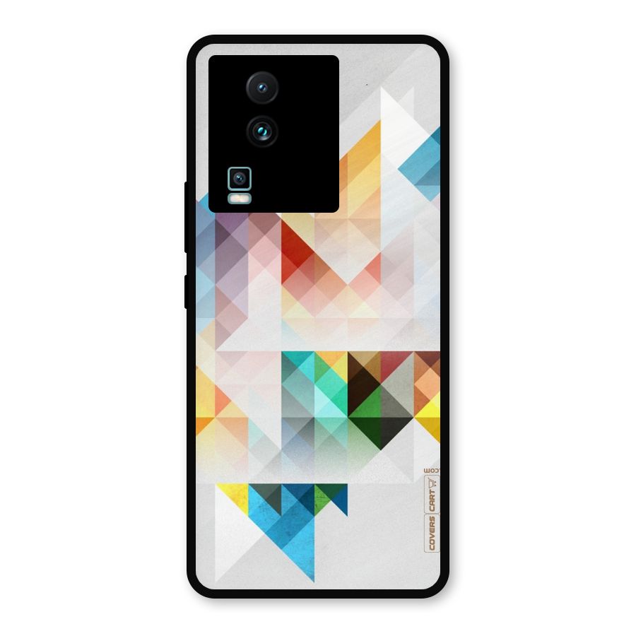 Colorful Geometric Art Metal Back Case for iQOO Neo 7 Pro
