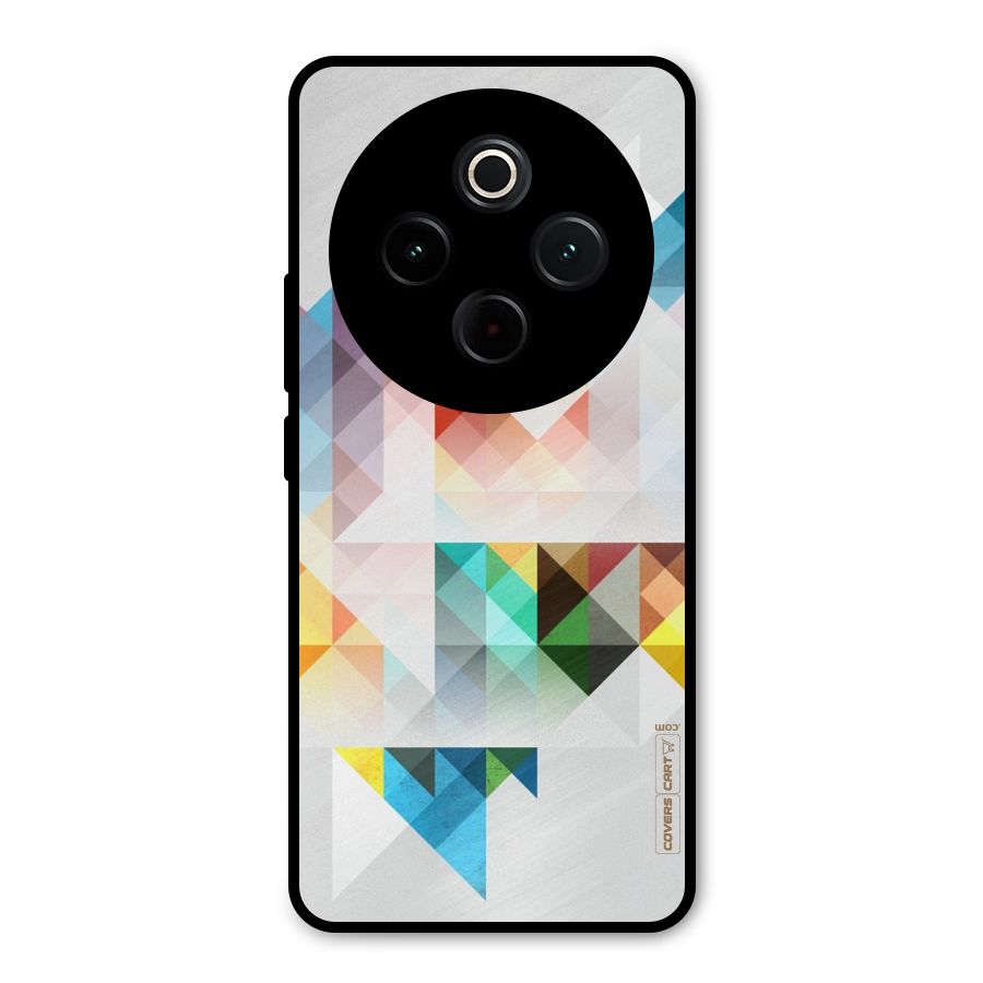 Colorful Geometric Art Metal Back Case for iQOO Z10