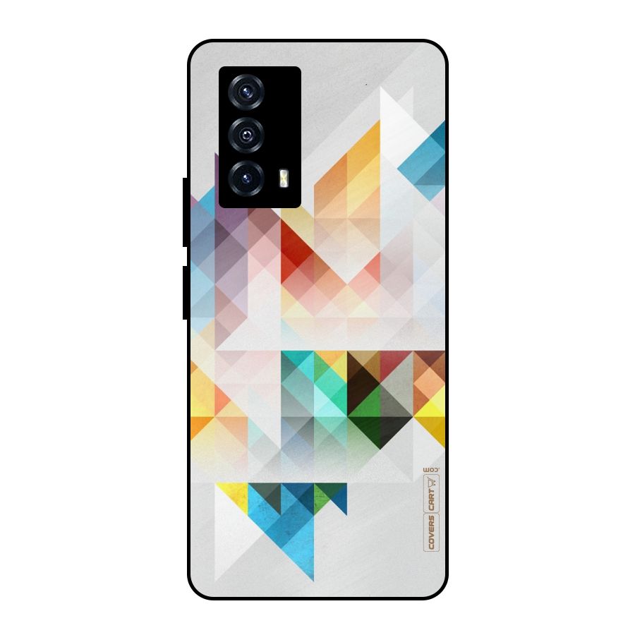 Colorful Geometric Art Metal Back Case for iQOO Z5