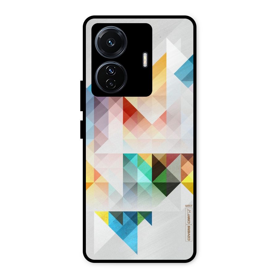Colorful Geometric Art Metal Back Case for iQOO Z6
