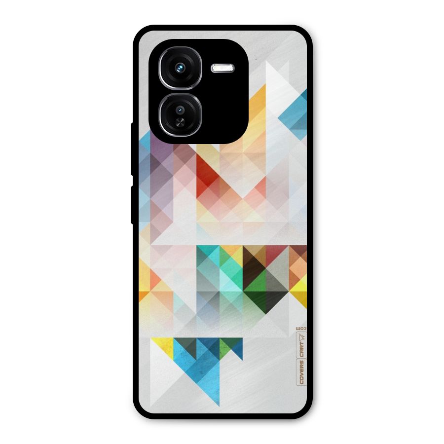 Colorful Geometric Art Metal Back Case for iQOO Z9x