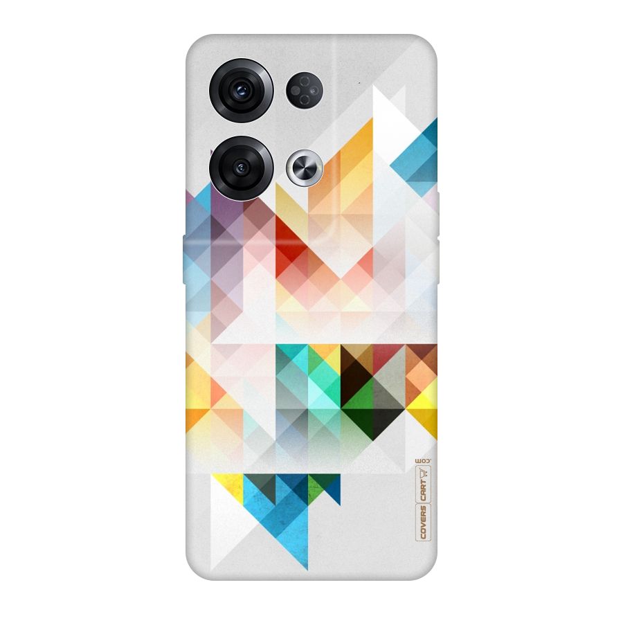 Colorful Geometric Art Original Polycarbonate Back Case for Oppo Reno8 Pro 5G