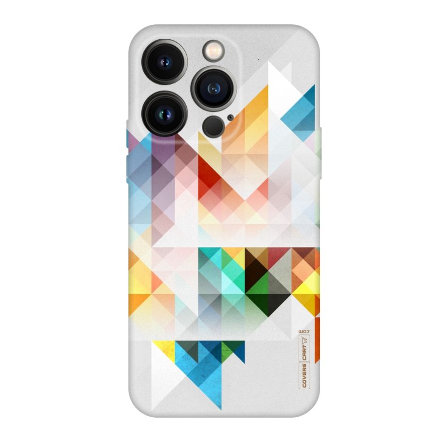 Colorful Geometric Art Original Polycarbonate Back Case for iPhone 14 Pro
