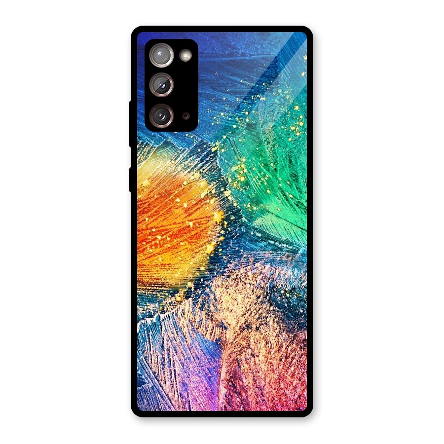 Colorful Leafs Vibrant Glass Back Case for Galaxy Note 20