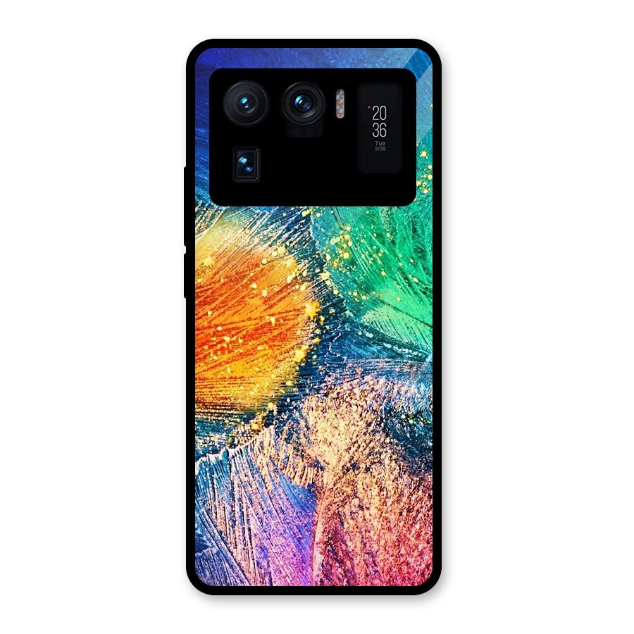 Colorful Leafs Vibrant Glass Back Case for Mi 11 Ultra