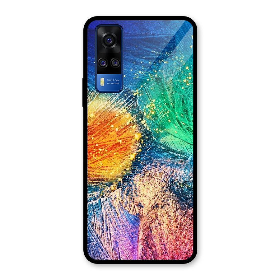 Colorful Leafs Vibrant Glass Back Case for Vivo Y31
