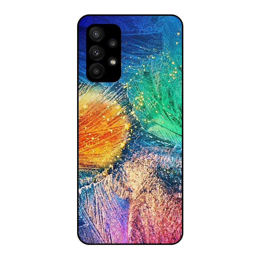 Colorful Leafs Vibrant Metal Back Case for Galaxy A23