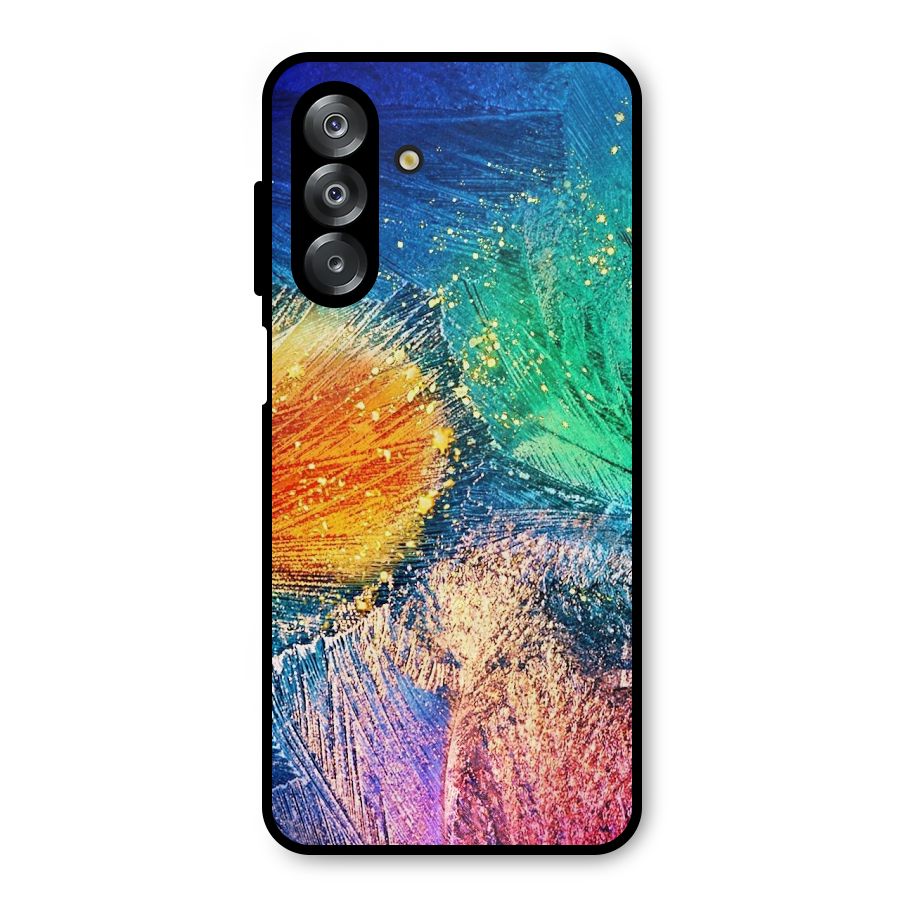 Colorful Leafs Vibrant Metal Back Case for Galaxy A26