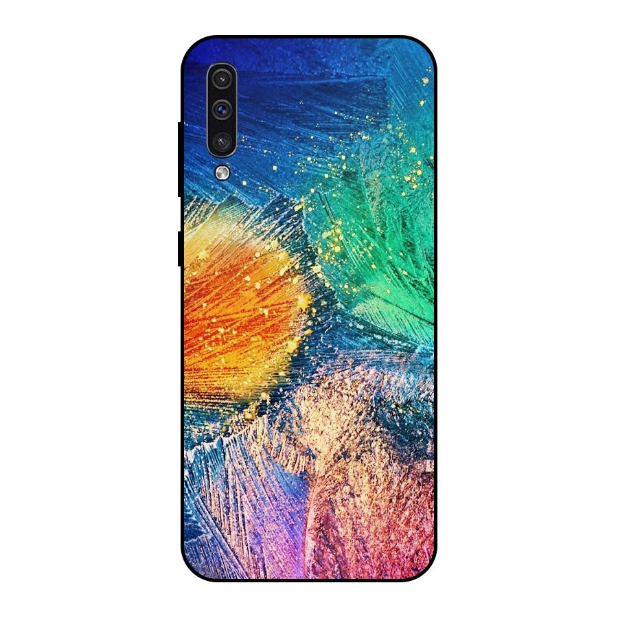 Colorful Leafs Vibrant Metal Back Case for Galaxy A30s
