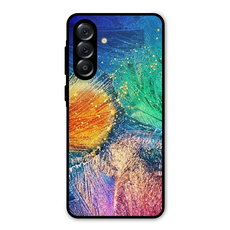 Colorful Leafs Vibrant Metal Back Case for Galaxy A36