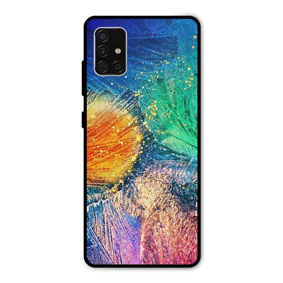 Colorful Leafs Vibrant Metal Back Case for Galaxy A51