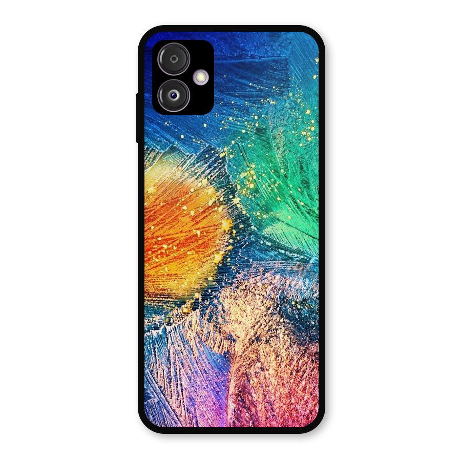 Colorful Leafs Vibrant Metal Back Case for Galaxy F14