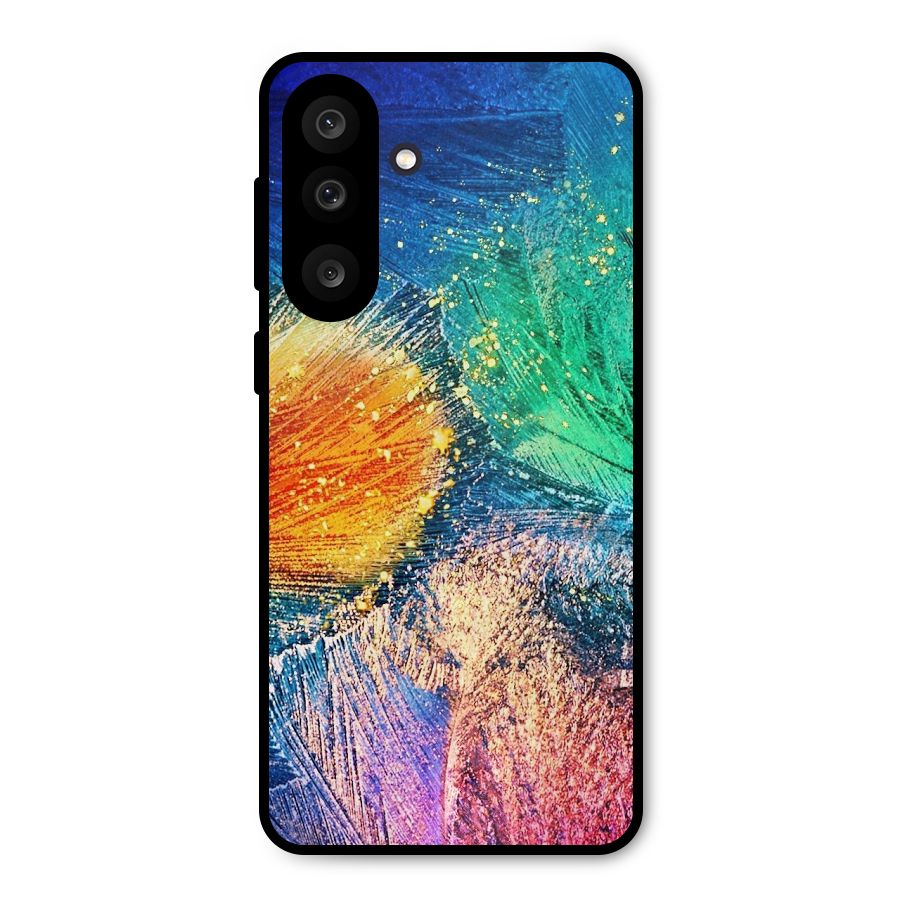 Colorful Leafs Vibrant Metal Back Case for Galaxy M56