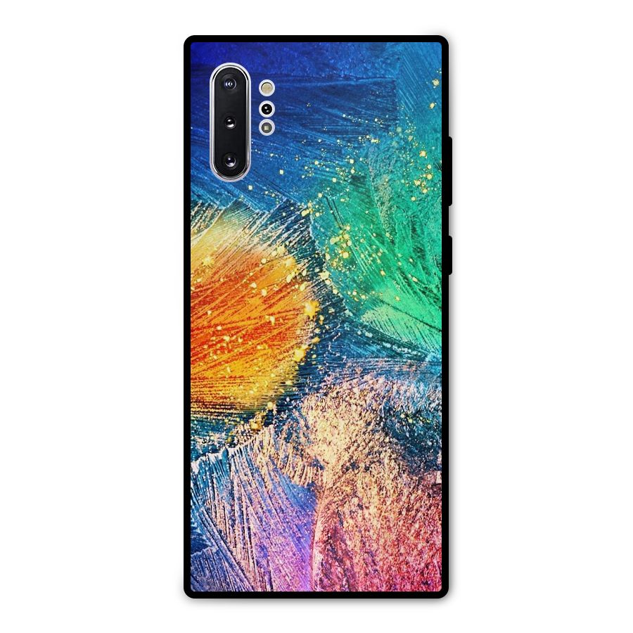 Colorful Leafs Vibrant Metal Back Case for Galaxy Note 10 Plus